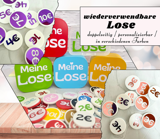 Lose - Chips (wiederverwendbar) doppelseitig - viele Farboptionen