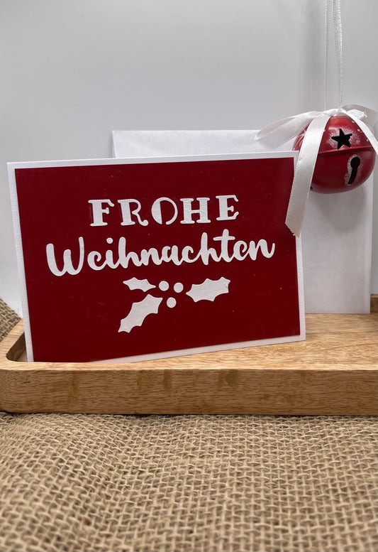 Grußkarte „frohe Weihnachten rustikal“