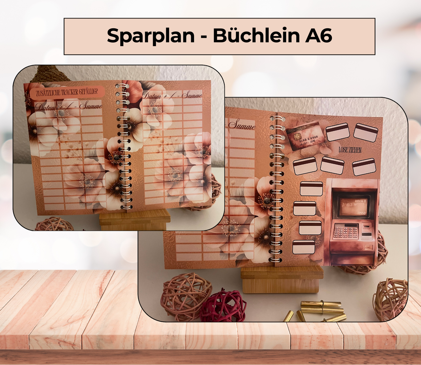 Sparplan „Notgroschen“, A6, Spiralbindung