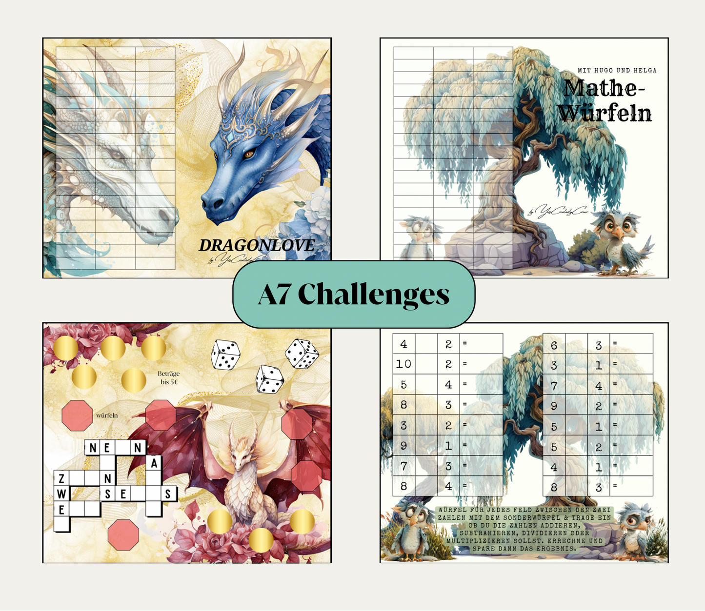 A7 Sparchallenges „Bestseller", inkl. Binder, Papier 250g