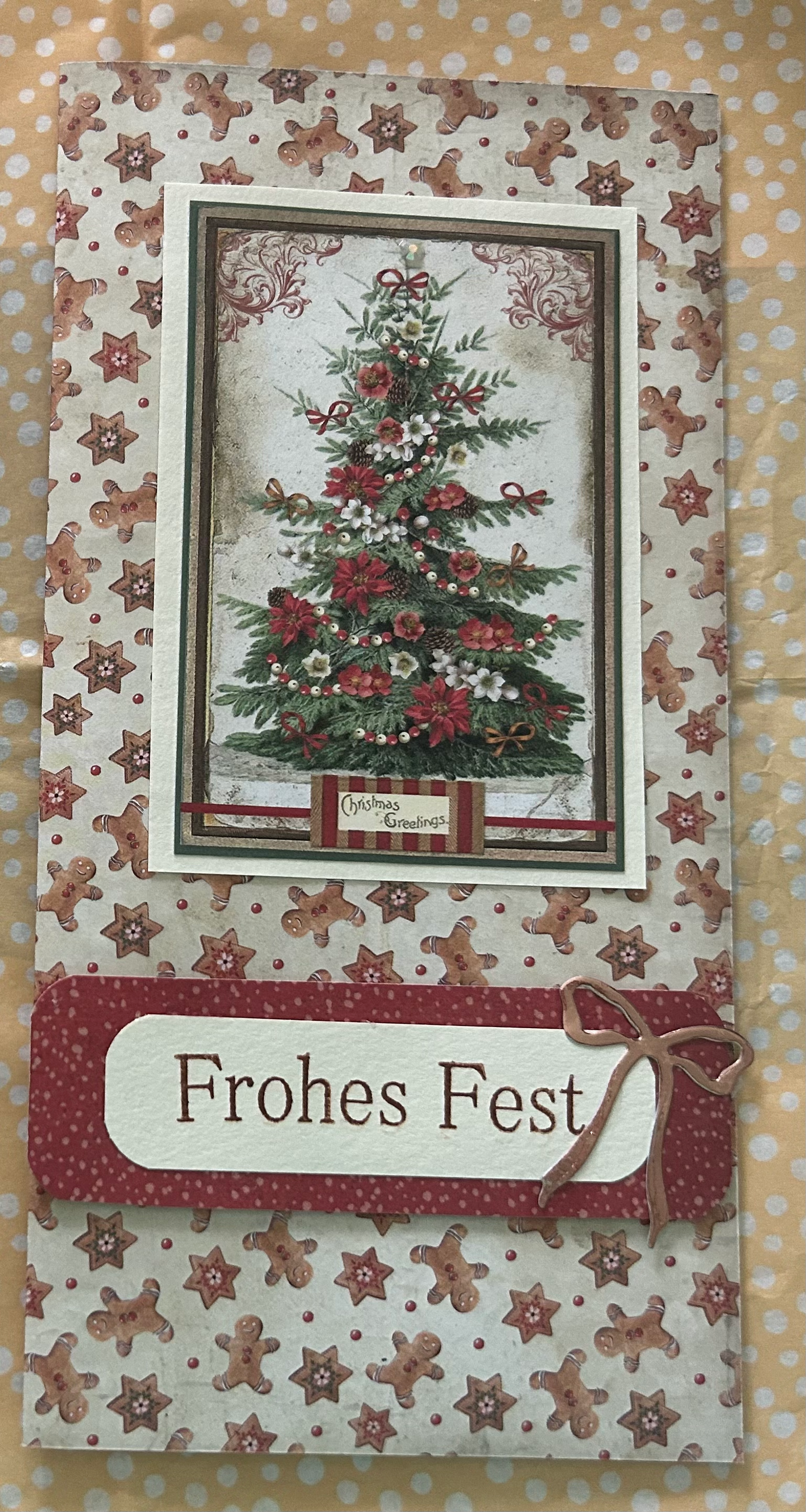 Grußkarte „frohes Fest Lebkuchen“