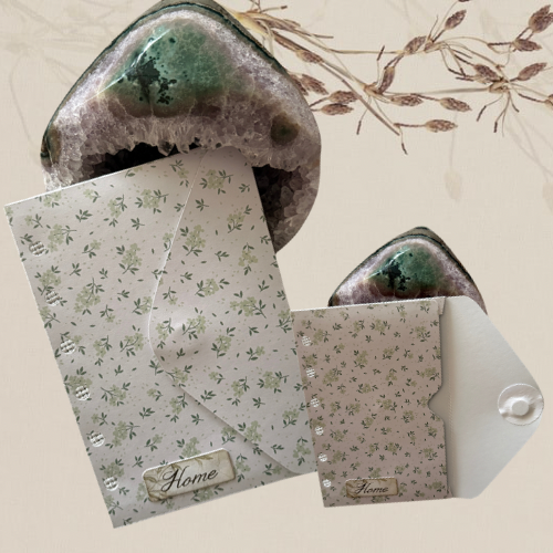 A7 Challenge-Brieftasche "Greenery Home" –Unikat-