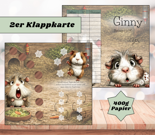 Sparchallenge „Ginny" Zweier-Klappkarte, A6, 400g Papier