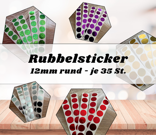 Rubbelsticker 12mm - je 35 Stück