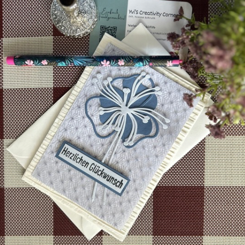 DIY-Klappkarte 🎀 Blütenpracht mit Botschaft – DIY-Karte „Herzlichen Glückwunsch“ 🌸