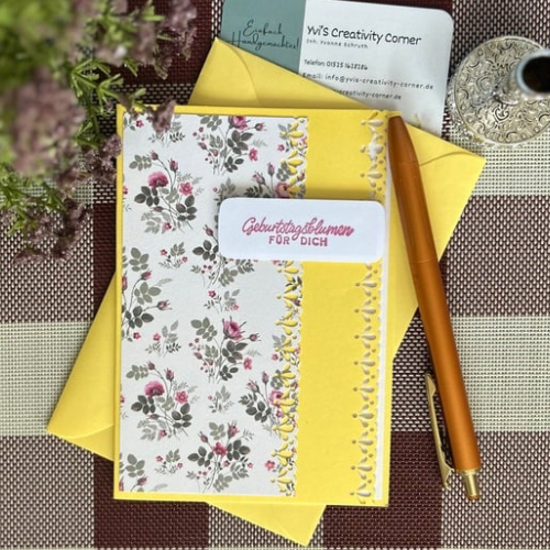 DIY-Klappkarte 🌼🎉 Geburtstagszauber – DIY-Klappkarte „Geburtstagsblumen für DICH“ 🎉🌼