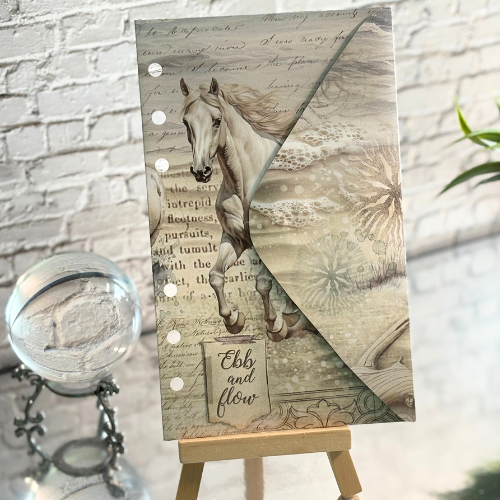 A6 Challenge-Brieftasche "Ebb and flow" – Stilvoll sparen mit Unikaten