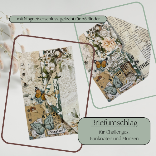 Challenge-Brieftasche "fairyland" gelocht für A6 Binder