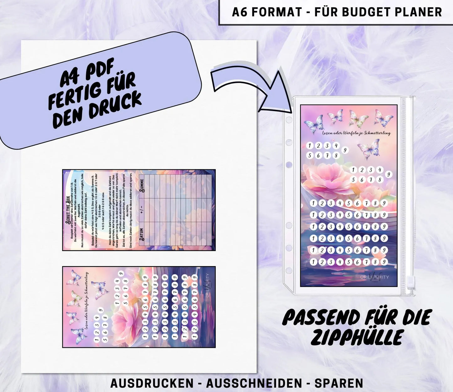 Sparchallenge “Shut the Box” A6 digital, zum selbst Ausdrucken 💡KEIN physischer Artikel💡