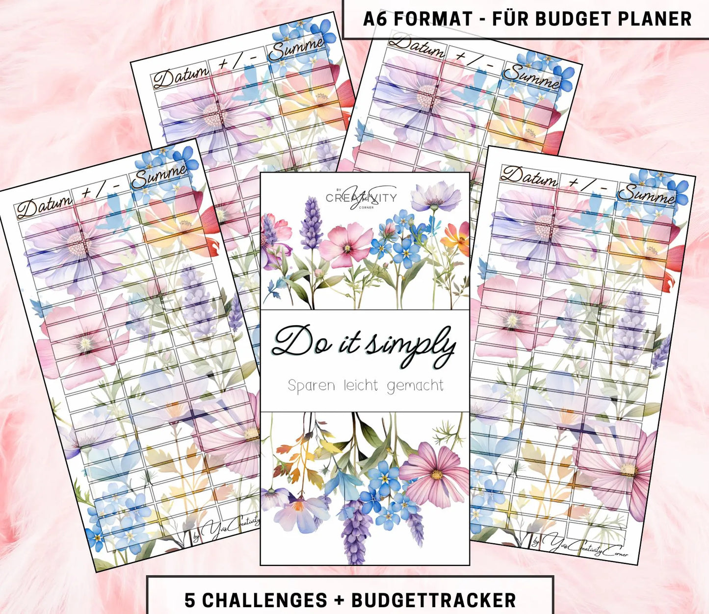 Sparchallenge Set “Do it simply”, A6 selbst Ausdrucken💡KEIN physischer Artikel💡