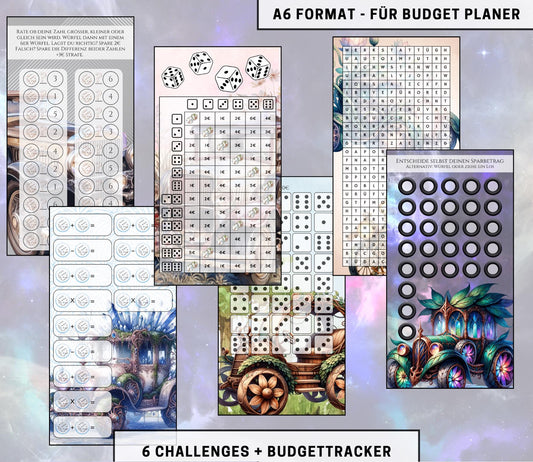 Sparchallenge Set “Autosparer”, A6 selbst Ausdrucken💡KEIN physischer Artikel💡