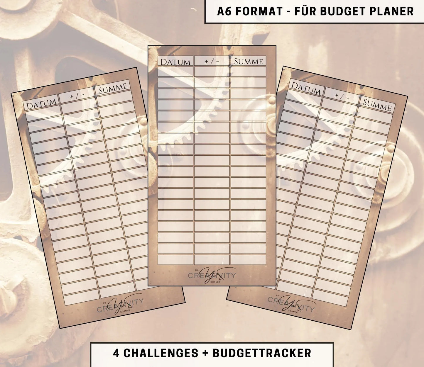 Sparchallenge Set “Steam Dragons”, A6 selbst Ausdrucken💡KEIN physischer Artikel💡