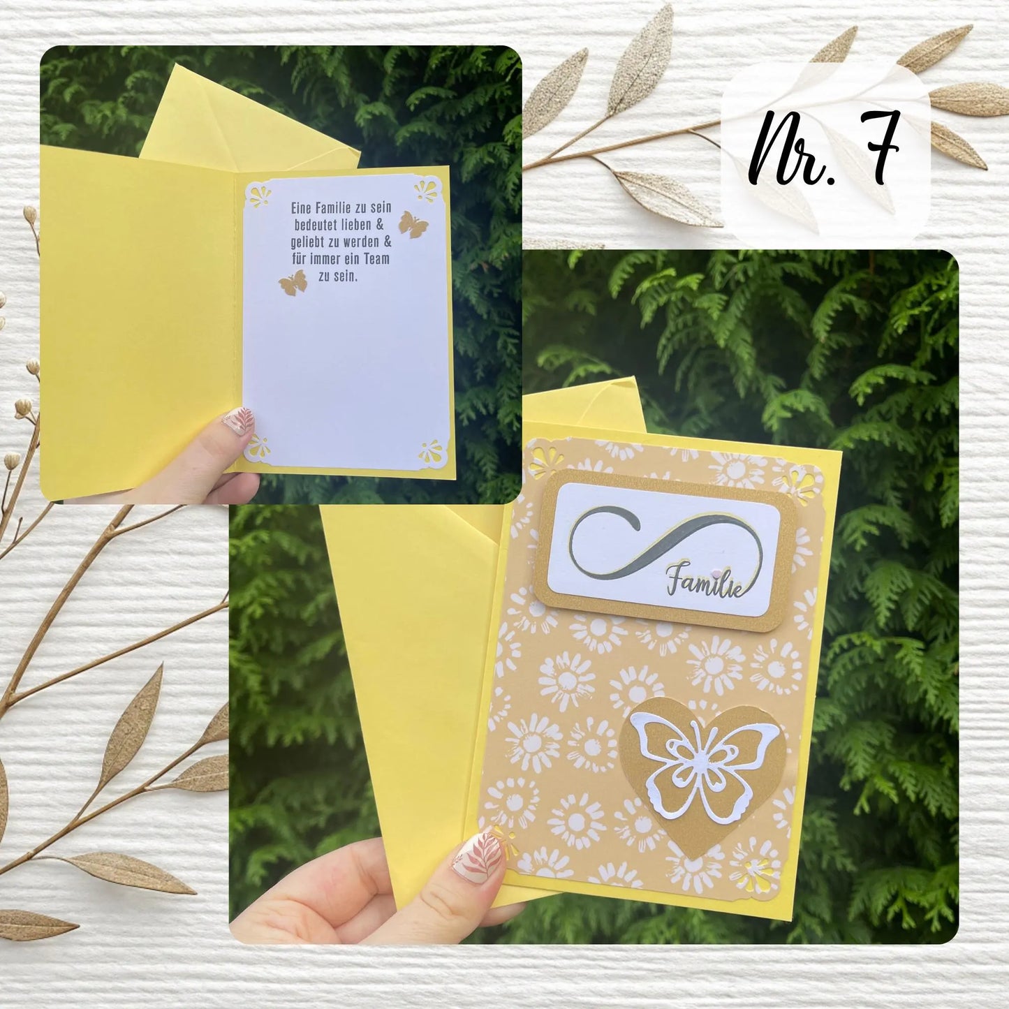 Handgemachte Grußkarten - Hochzeit / Baby / Familie