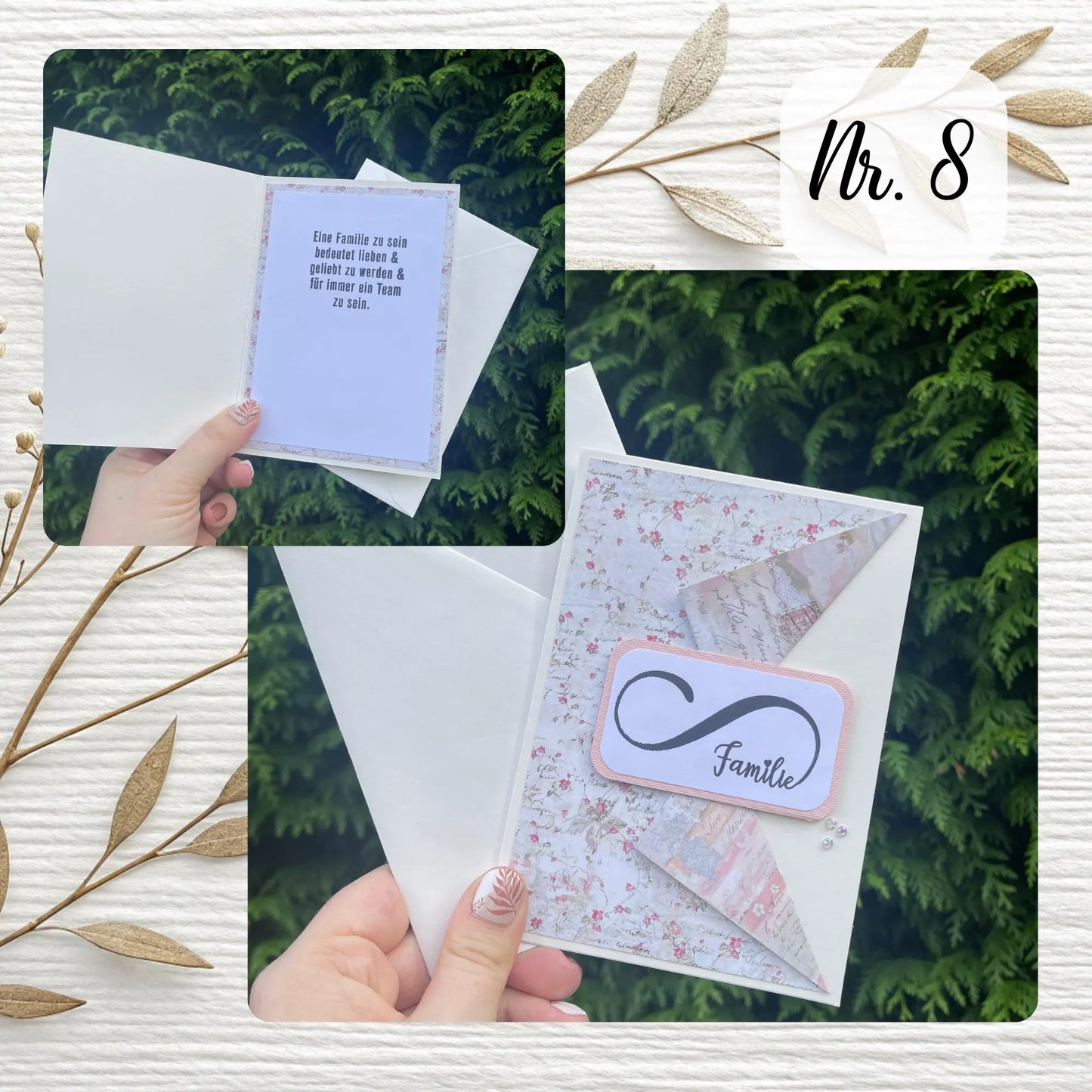 Handgemachte Grußkarten - Hochzeit / Baby / Familie