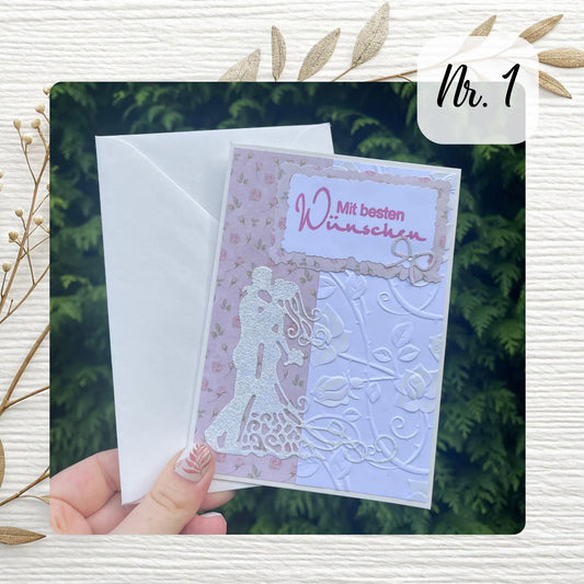 Handgemachte Grußkarten - Hochzeit / Baby / Familie