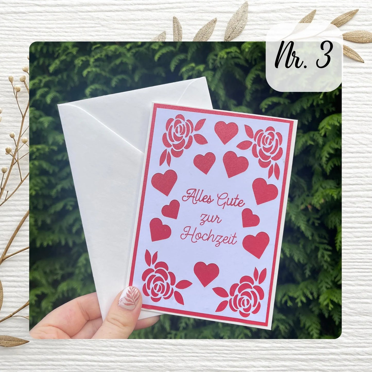 Handgemachte Grußkarten - Hochzeit / Baby / Familie